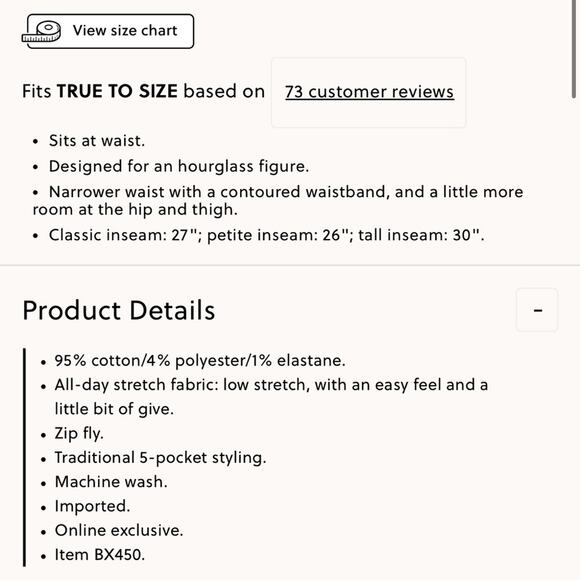 J.Crew Curvy essential straight white jean in all-day stretch - Picture 4 of 4